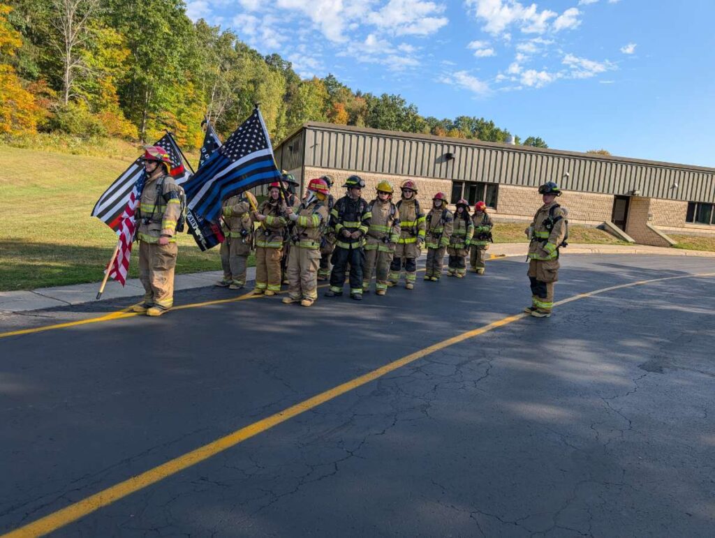Homeland security students honoring patriots with a parade