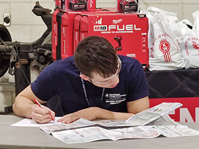 Student at Diesel Technology event