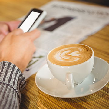 Parent checking out online parent resources