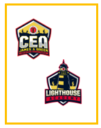 CEA James A Green and Lighthouse Academy logos