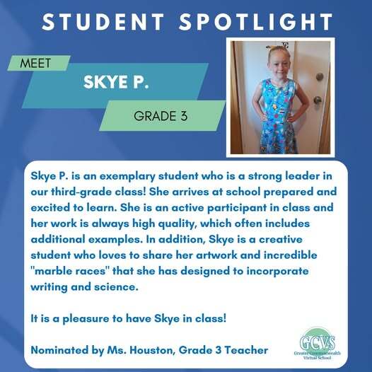 January 2025 Student Spotlight Skye