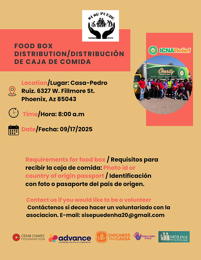 Food Box Distribution flyer