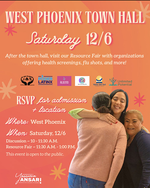 West Phoenix Town Hall - Saturday 12/6 flyer
