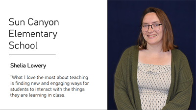 Sun Canyon Elementary School 2025 Westside Impact Teacher of the Year - Shelia Lowery: What I love most about teaching is finding new and engaging ways for students to interact with the things they are learning in class.