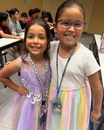 Two smiling students