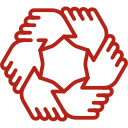 icon of holding hands for community