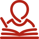 student reading a book icon