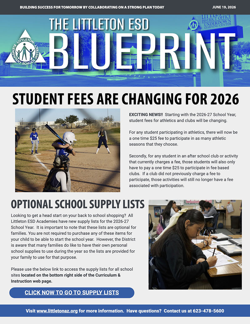 The Littleton ESD Blueprint newsletter for June 19, 2026