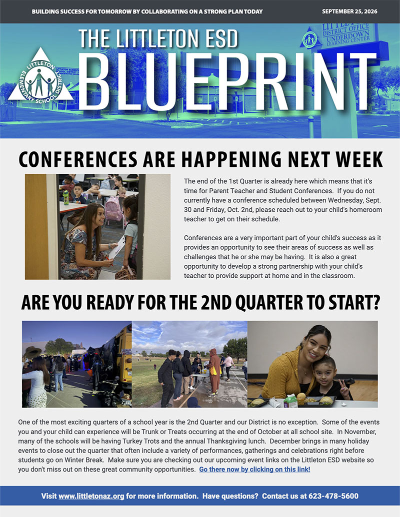 Sept112026-Newsletter The Littleton Blueprint newsletter for September 25, 2-26
