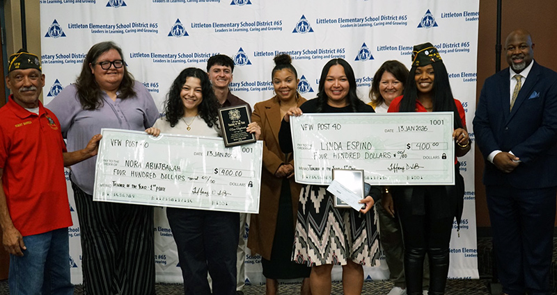 VFW presented 4 teachers with VFW Teacher of the Year Awards