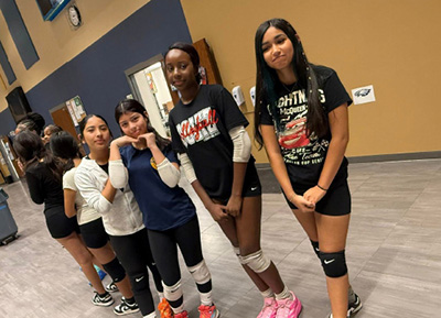 Members of the volleyball team