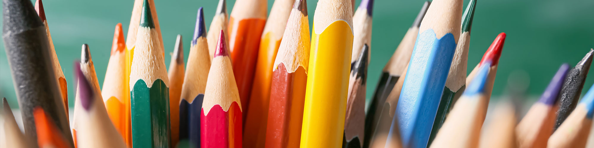 Colored pencils in a cup