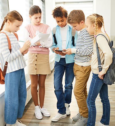 Students working together