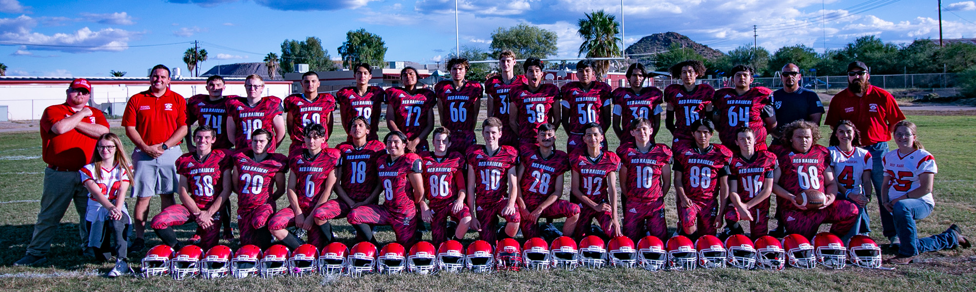 Football team with staff