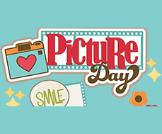 camera next to words Picture Day smile