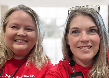 Two staff members