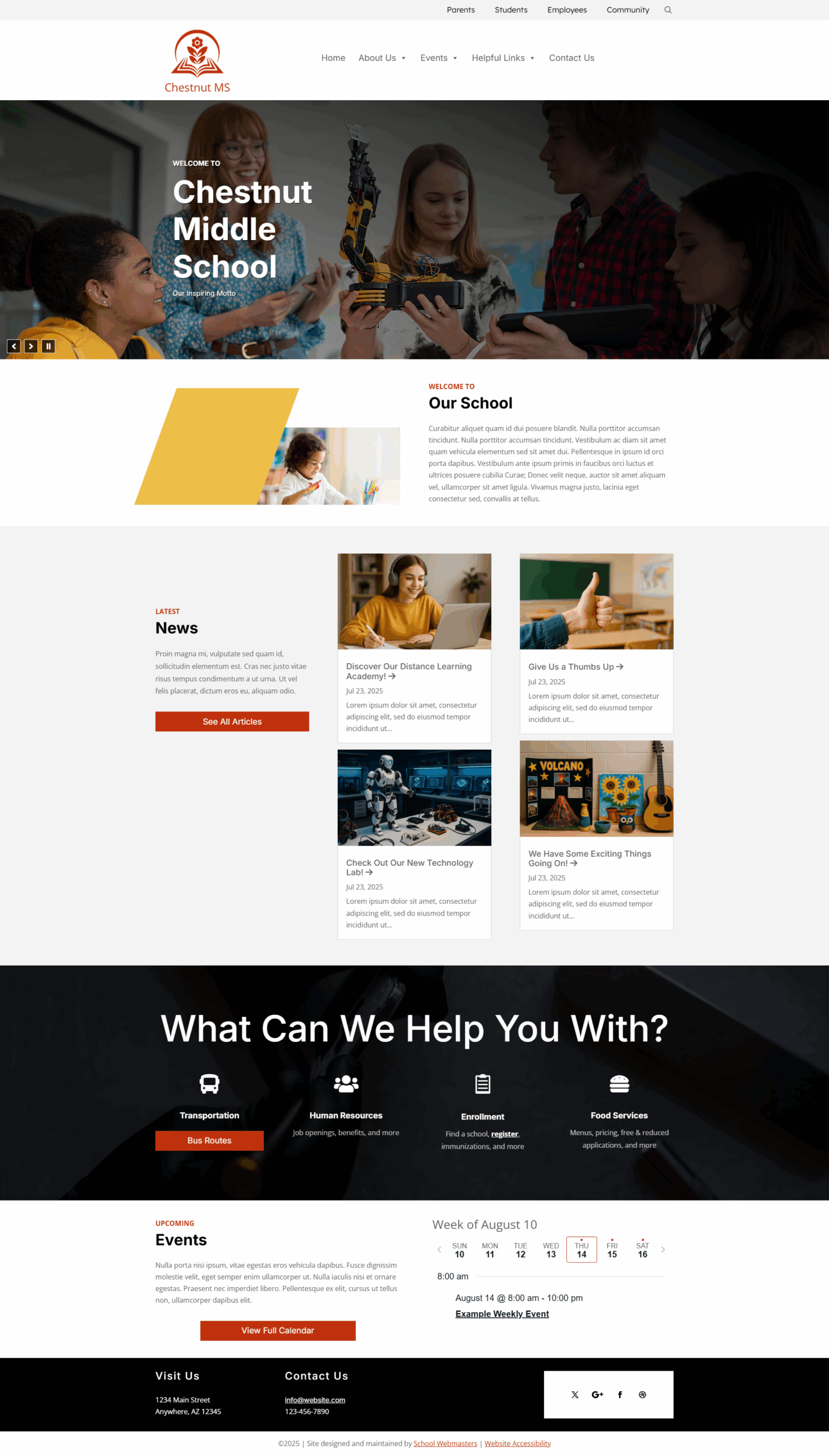 Example of the chestnut template