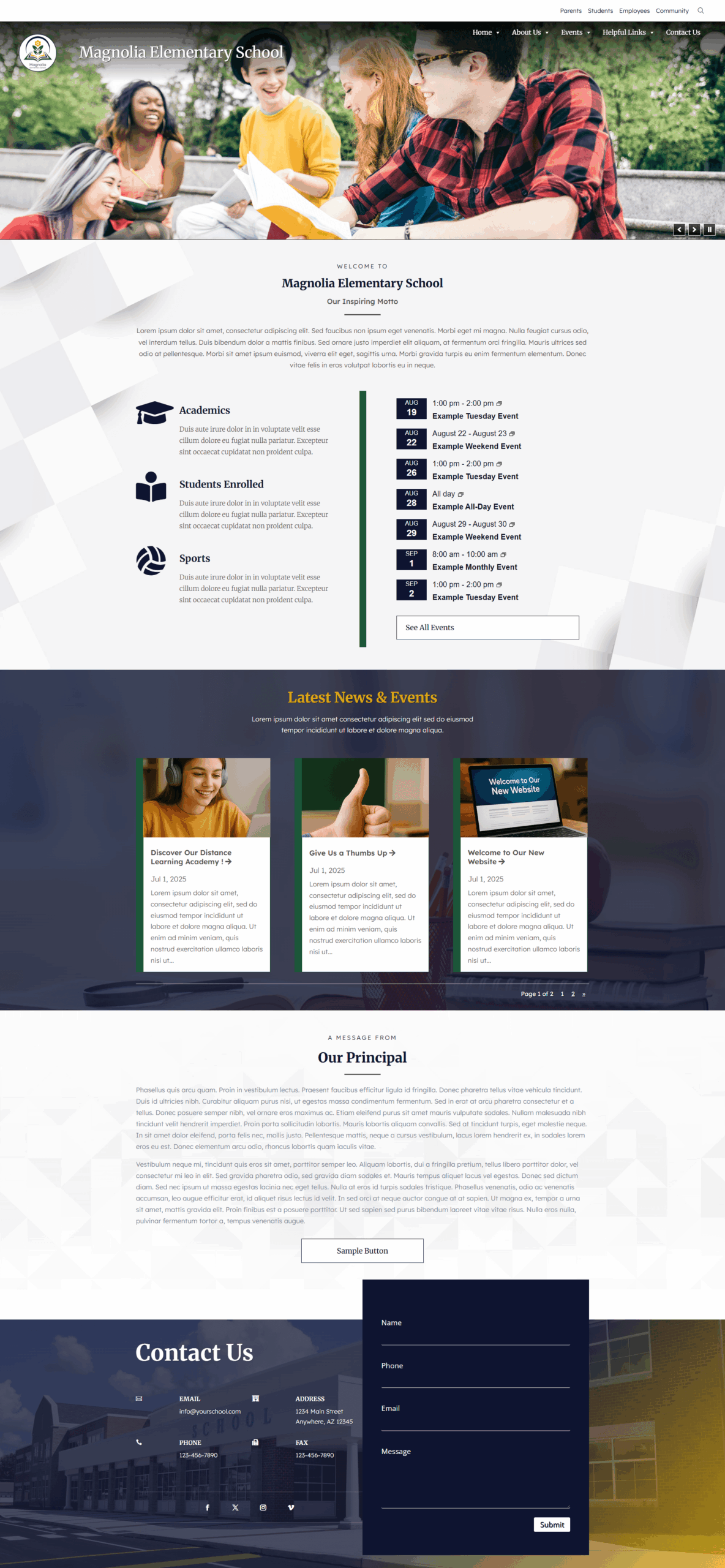 Magnolia template example