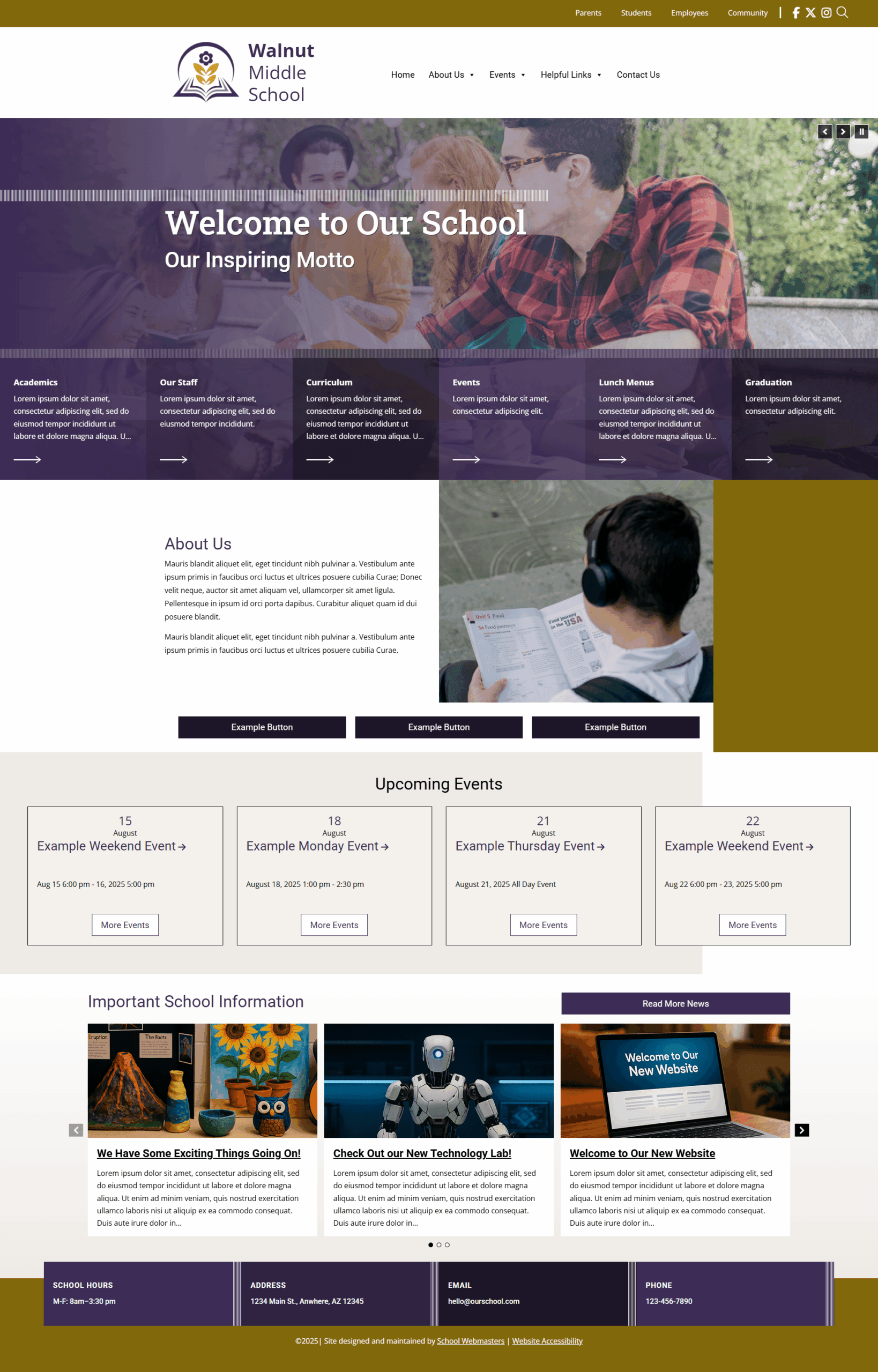 Walnut template example