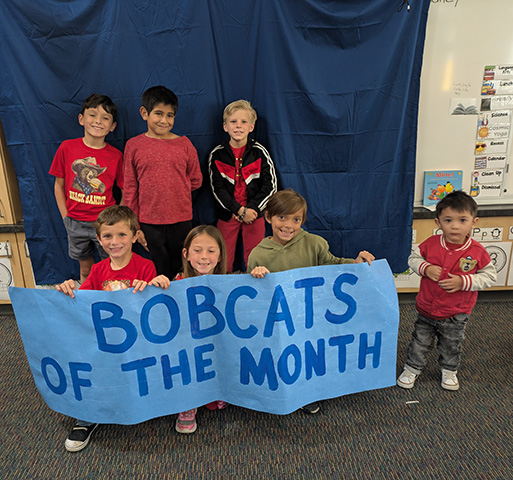 Group of happy students representing Bobcats of the Month for September 2025