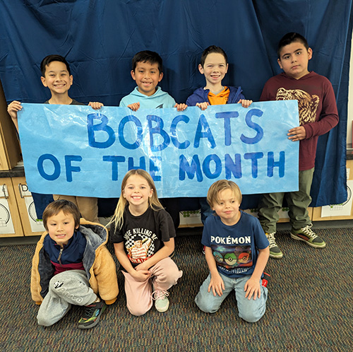 Happy students representing Bobcats of the Month for Nov & Dec 2025