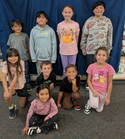 Group of happy students recognized for Frazier's Finest for October 31, 2025