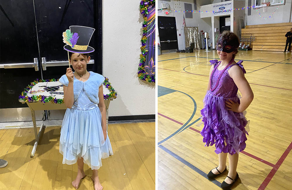 Photo collage of students dressed up for the annual VIP Royal Ball