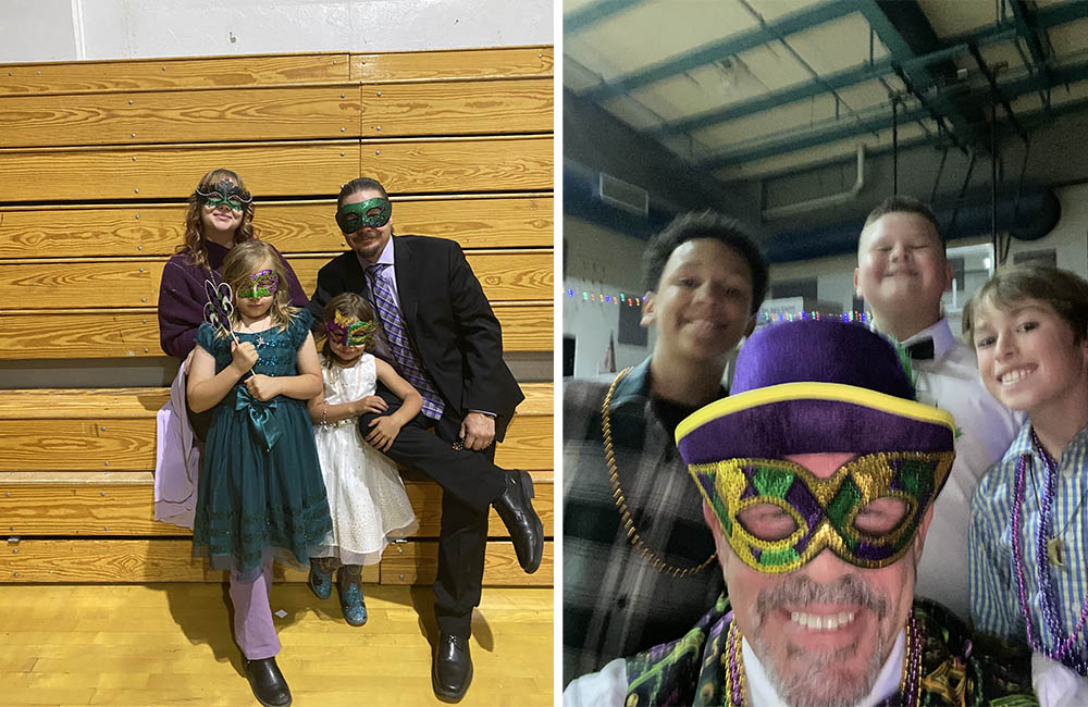 Photo collage of parents, students and staff attending annual VIP Royal Ball