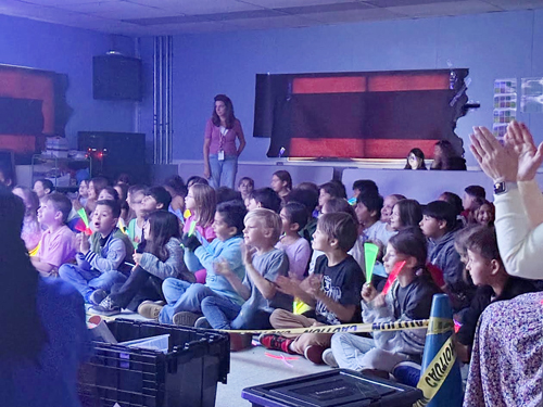 Students enjoying the show