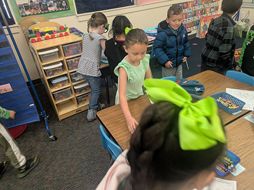 Student having fun on St. Patrick's Day