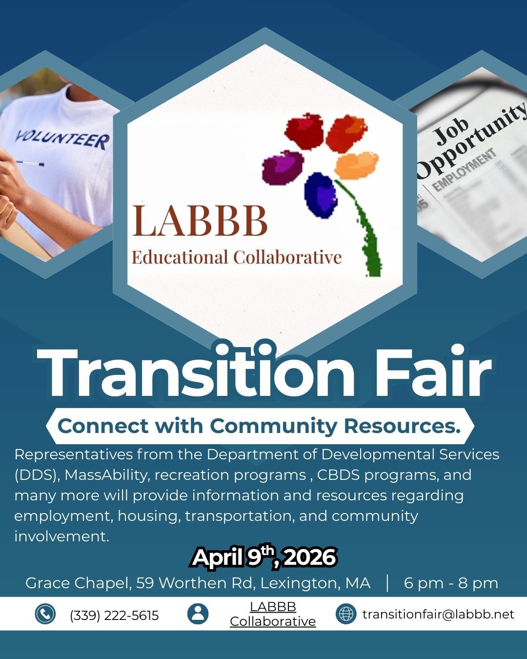 staffphoto_blank Transition Fair - Connect with Community Resources flyer