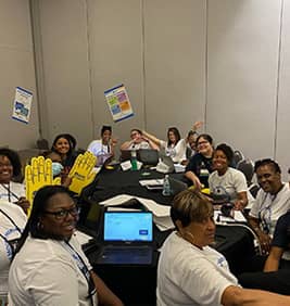 Teachers at a table