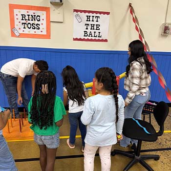 students at a school carnival