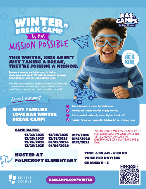Winter Break Camp flyer