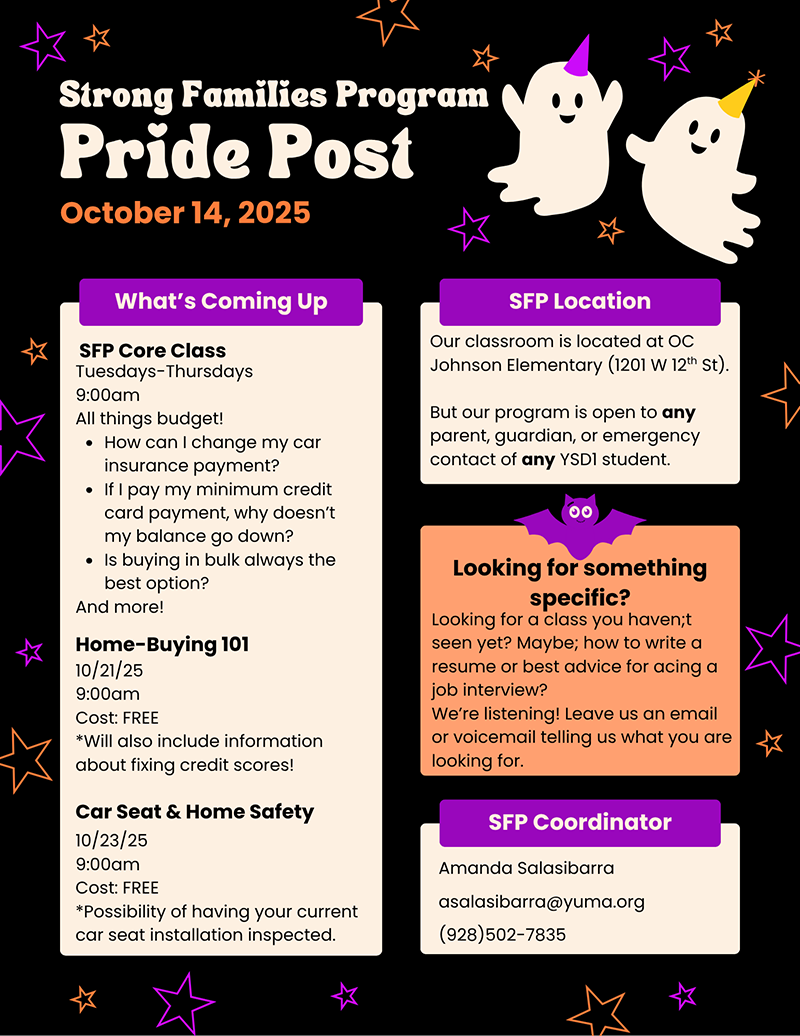 Strong Families Program Pride Post for October 14, 2025