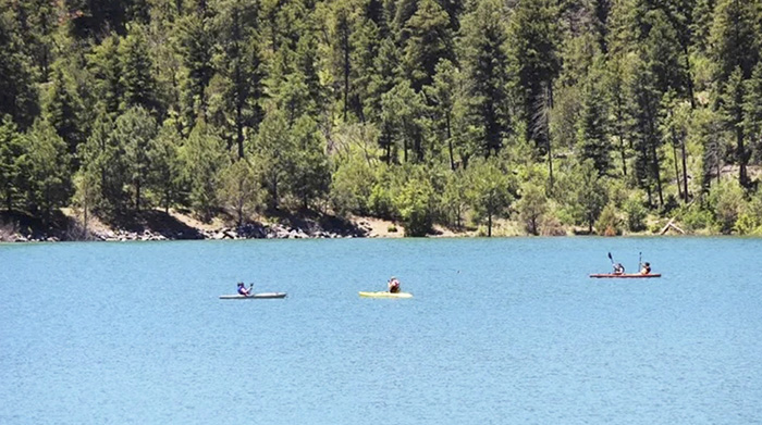 Kayaking at a local Ruidoso lake