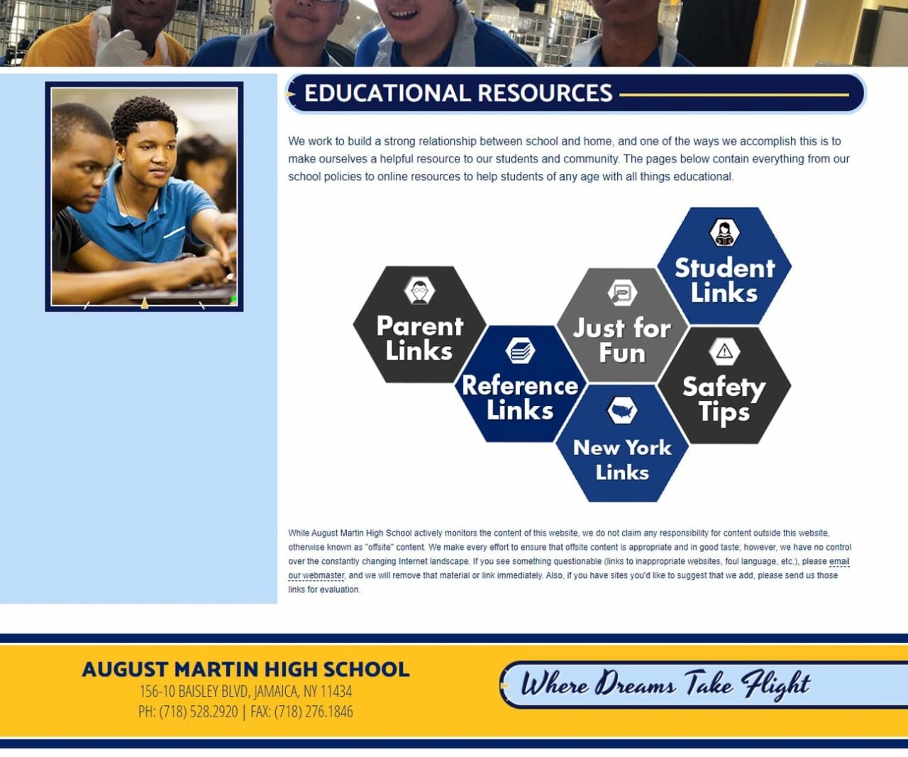 Client Spotlight August Martin High School School Webmasters