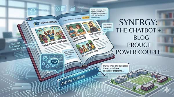 School chatbot and school blogging - perfect team