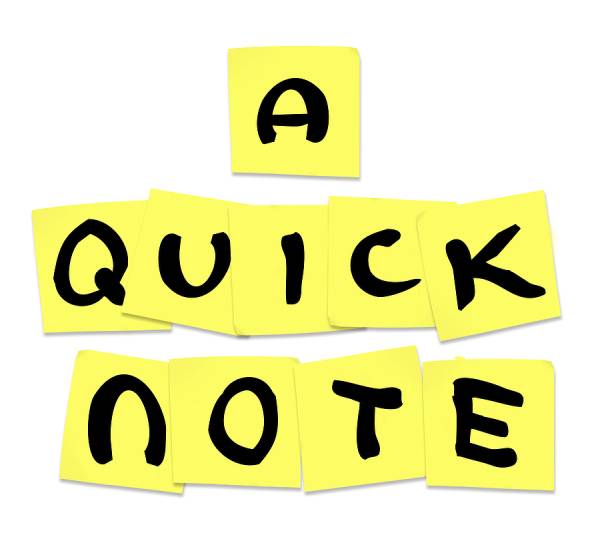 a quick note